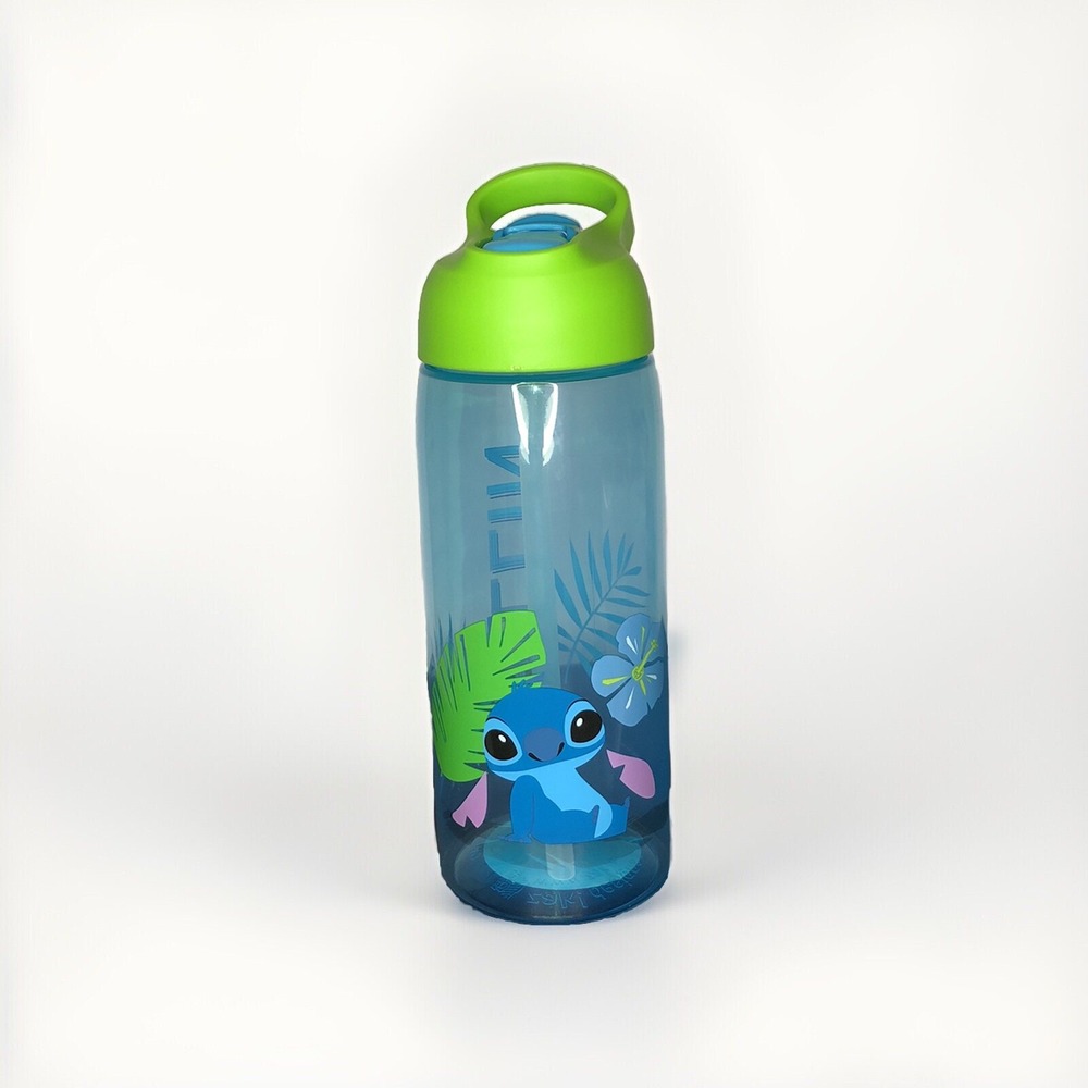 Disney Stitch Polar Gear Flip‑Spout Water Bottle — 25 oz, Blue/Green, New
